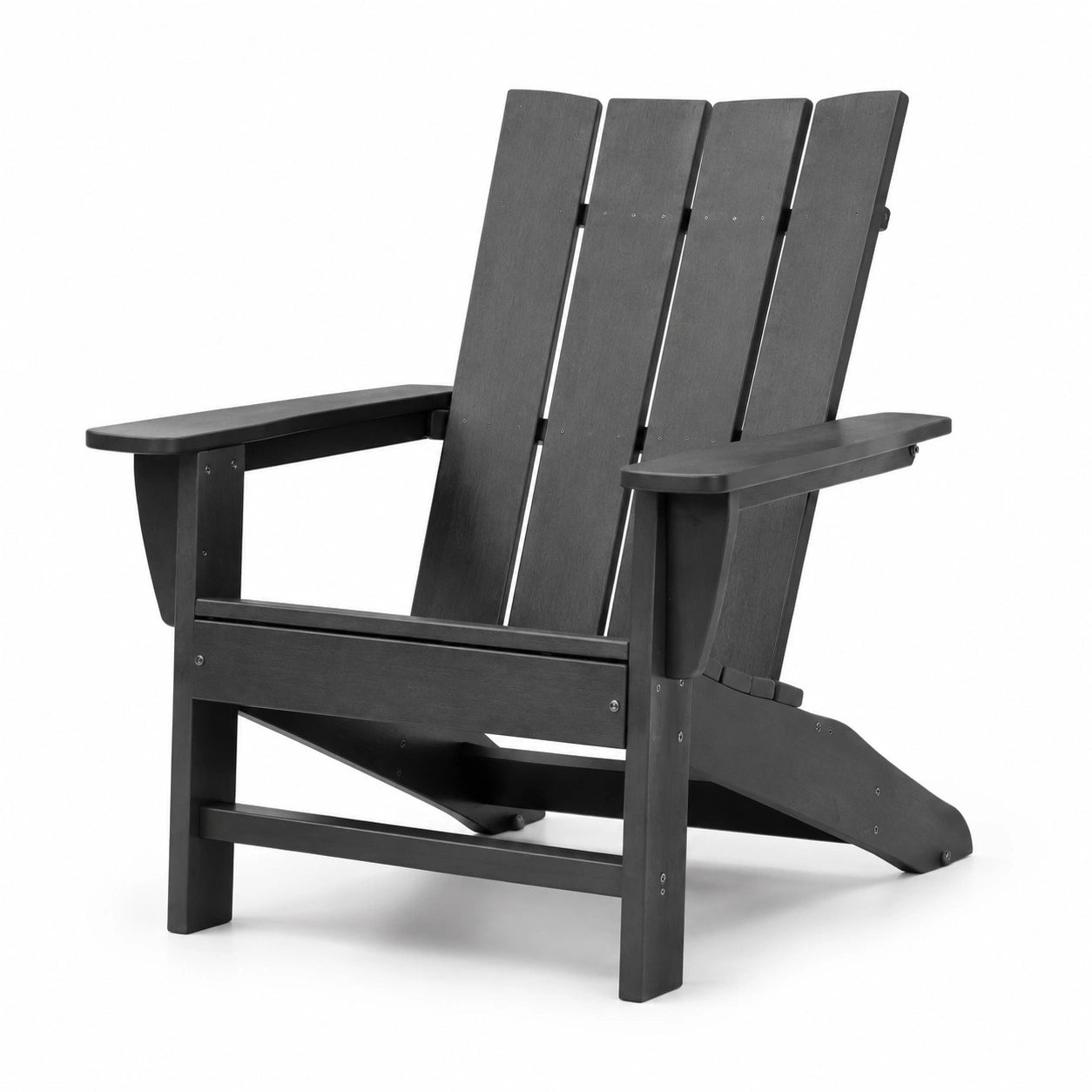 Sedia Adirondack in Legno Composito Nero 90x85x95 cm