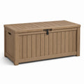 Baule da giardino in plastica effetto legno con capacità 300L