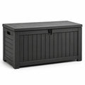 Baule da giardino in plastica 120x56x63 cm nero