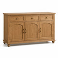 Credenza in legno di quercia con 3 ante e 3 cassetti